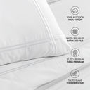 Funda de Almohada Gold Blanco Satén 300 Hilos