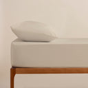 Sábana Bajera Lisa Beige Algodón 200 Hilos