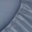 Sábana Bajera Lisa Azul Algodón 200 Hilos