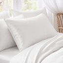 Funda de Almohada Iris Blanco Satén 300 Hilos