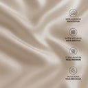 Funda Nórdica Iris Beige Satén 300 Hilos