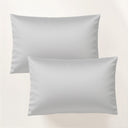 Funda de Almohada Iris Gris Satén 300 Hilos