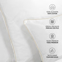 Funda de Almohada Premium Bordón Lino Algodón 200 Hilos