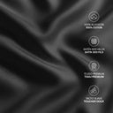 Funda Nórdica Iris Anthracite Satén 300 Hilos