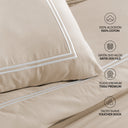 Funda de Almohada Royal Beige Satén 300 Hilos