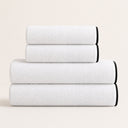 Juego de Toallas Blanco con Franja Negra · Embrodery